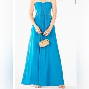 Ashby Strapless Lace-Trim Gown